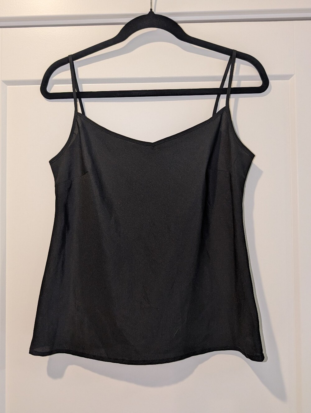 4/$16 ❇️ Black Satin Spaghetti Strap Tank